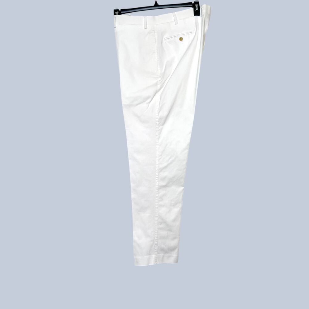 LRL Cotton Chino Pants Slim Fit  in White Classic Timeless Resort Men’s 38W 32L